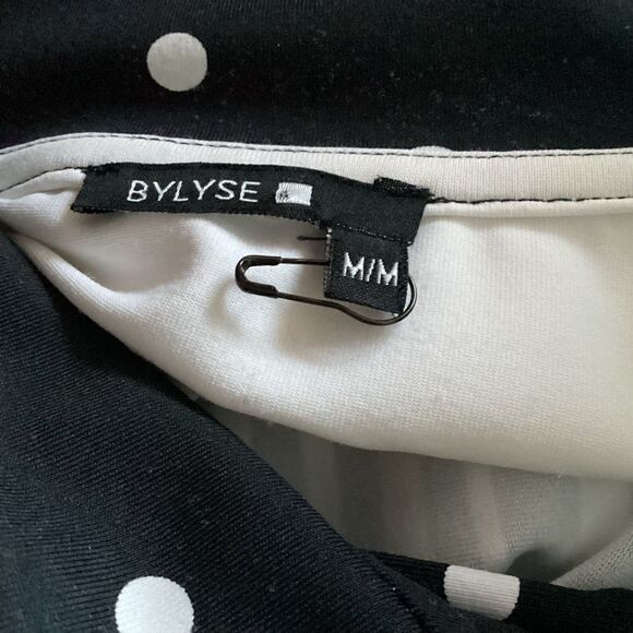 Bylyse medium black and white athletic top jacket. 0645 - Picture 3 of 9